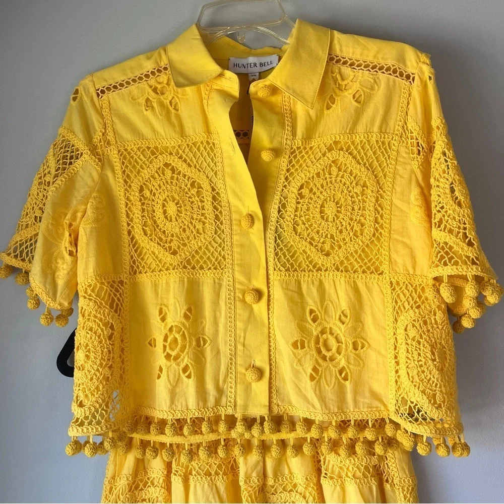 Hunter Bell Yellow Crocheted Two-Piece Set - Picture 6 of 14